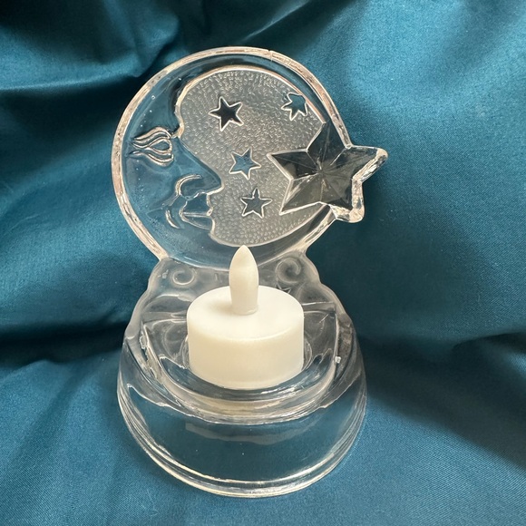 PartyLite Frosted Glass Celestial Candle Holder - Picture 4 of 6